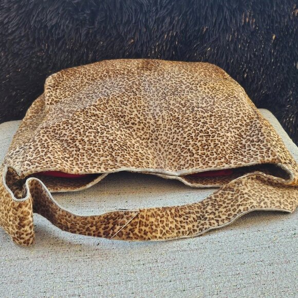 Bottega Veneta Handbags - Vintage BOTTEGA VENETA Handbag Brown Animal Print Tote Bag Made in Italy Auth